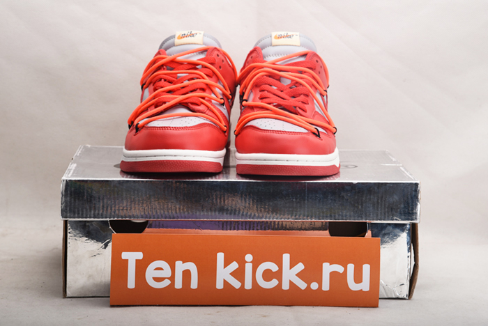 NIKE DUNK LOW Off-White UNIVERSITY RED - CT0856-600