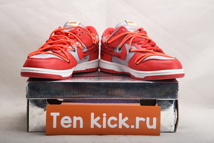 NIKE DUNK LOW Off-White UNIVERSITY RED - CT0856-600
