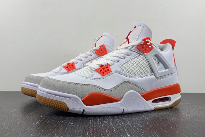 Nike SB X Air Jordan 4 Retro White Orange DR5415-108