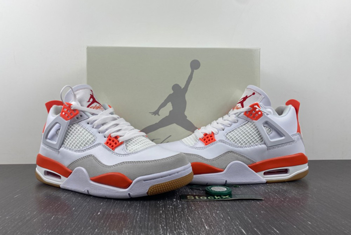 Nike SB X Air Jordan 4 Retro White Orange DR5415-108