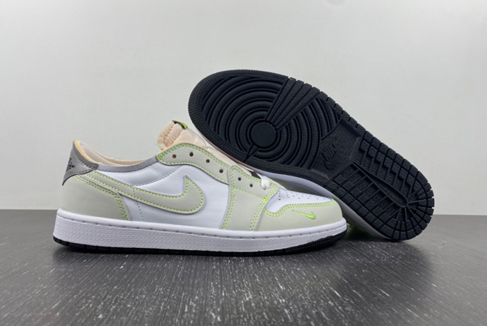 Jordan 1 Retro Low White Ghost Green Black DM7837-103