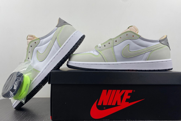 Jordan 1 Retro Low White Ghost Green Black DM7837-103