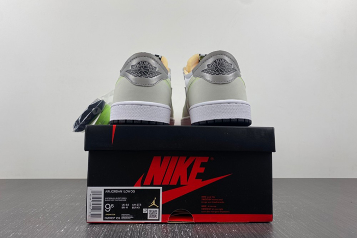 Jordan 1 Retro Low White Ghost Green Black DM7837-103