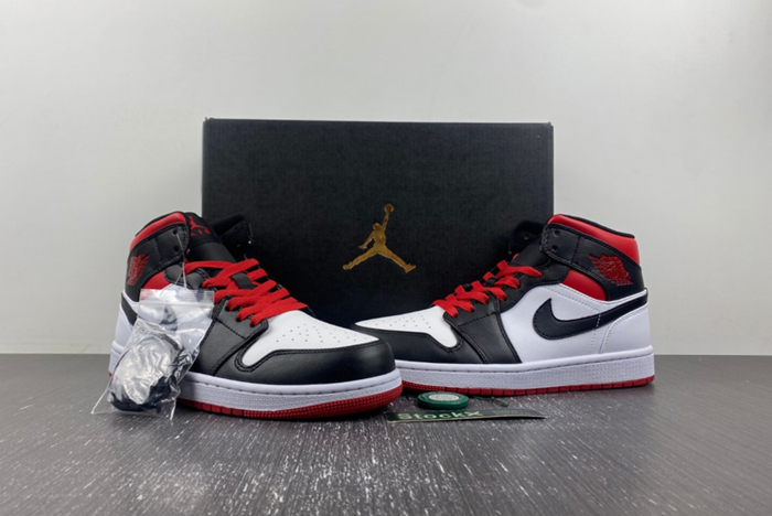 Jordan 1 Mid Gym Red Black Toe DQ8426-106