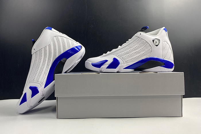 Jordan 14 Retro White Hyper Royal 487471-104